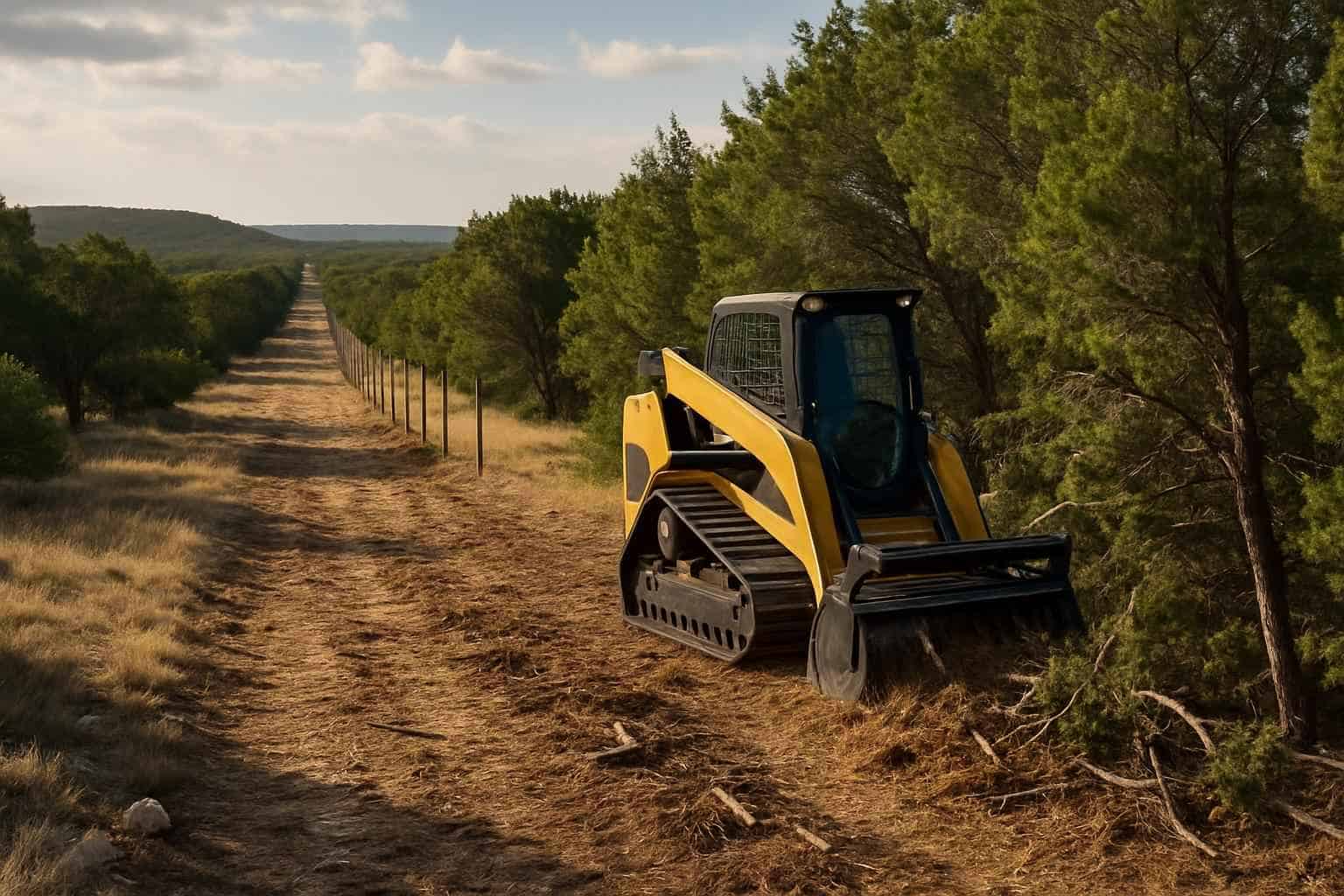 Cedar Fence Line Clearing in Mountain Home Texas