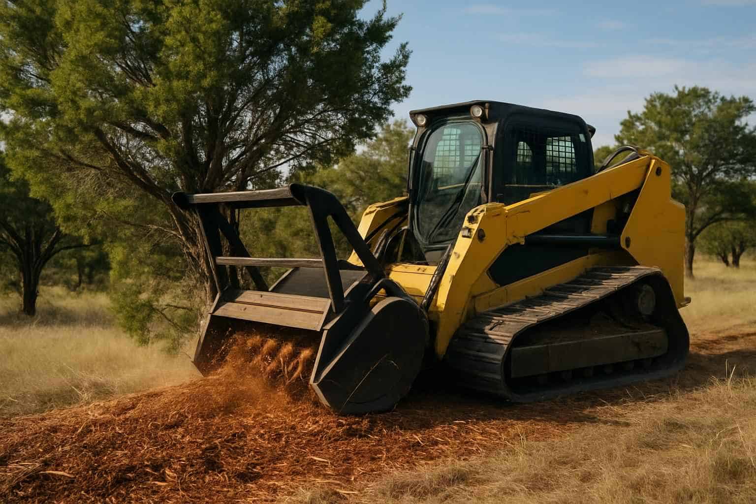 Cedar Mulching in Blanco Texas