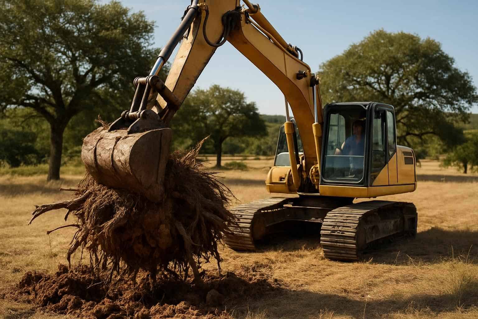 Cedar Root Ball Removal in Kendalia Texas