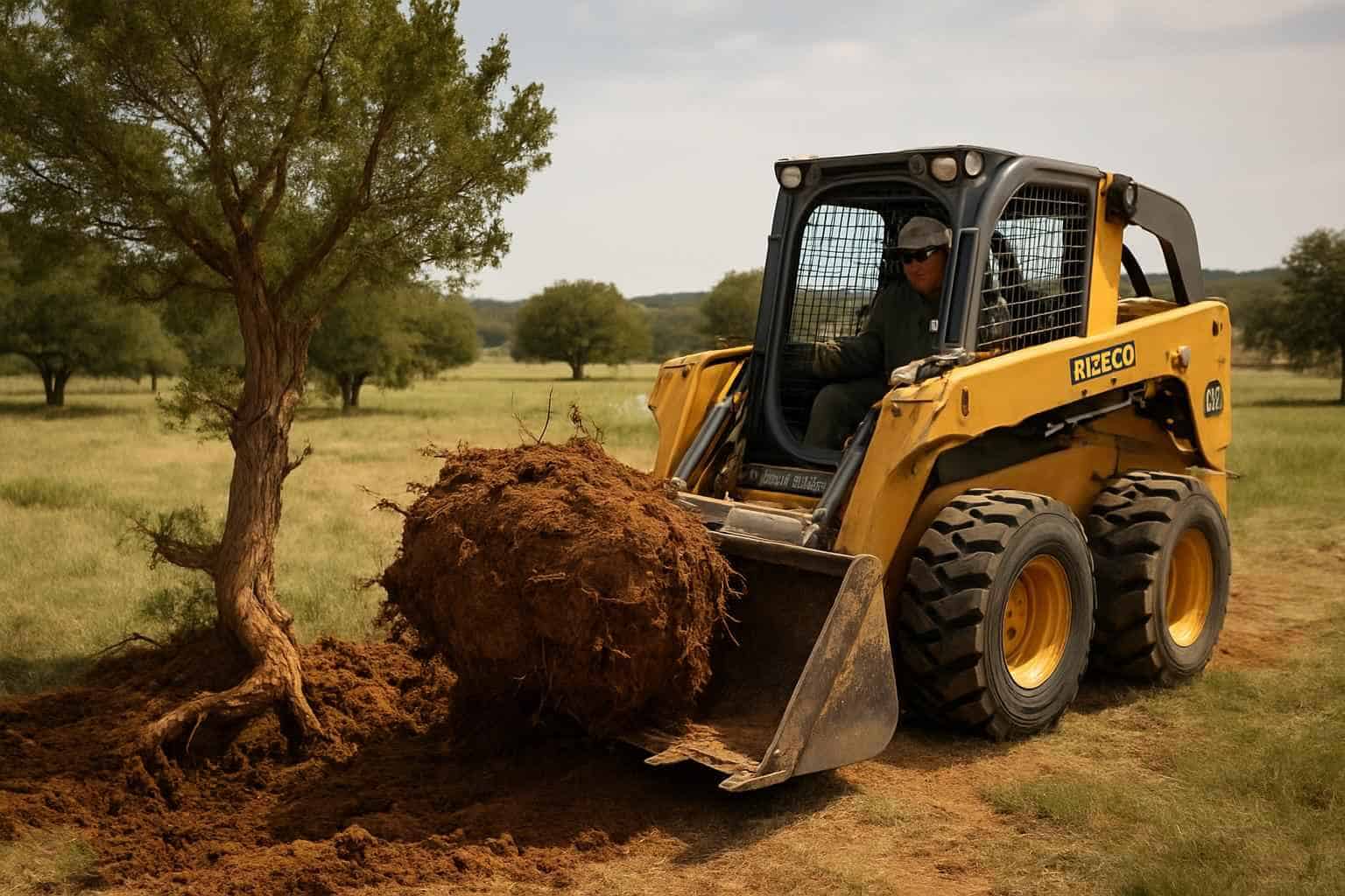 Cedar Root Ball Removal in Sisterdale Texas