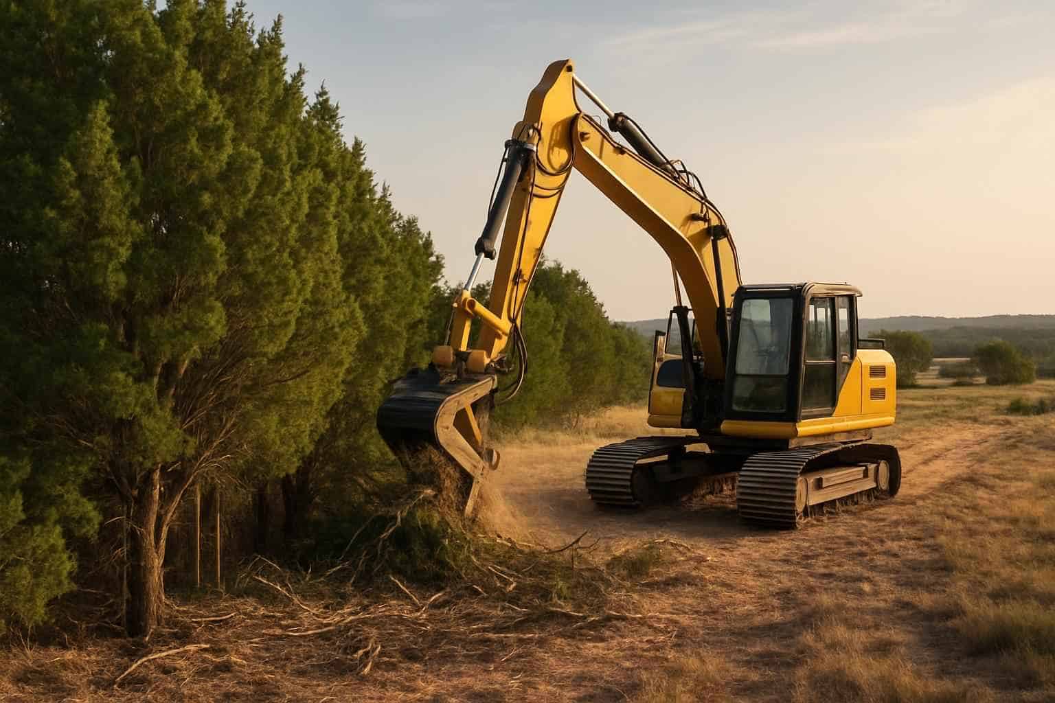 Cedar ROW Clearing in Johnson City Texas