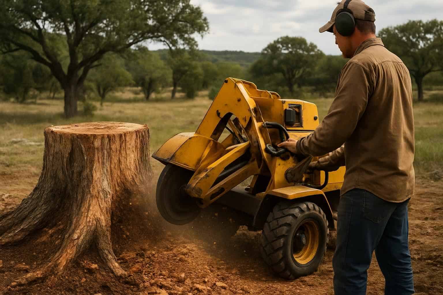 Cedar Stump Removal in Kendalia Texas