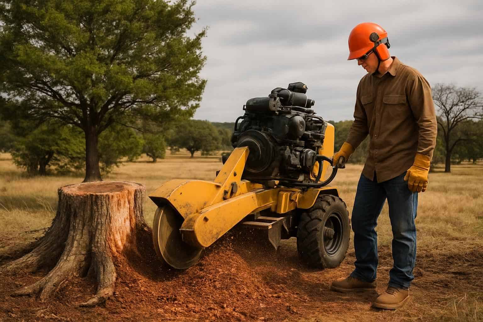 Cedar Stump Removal in Sisterdale Texas