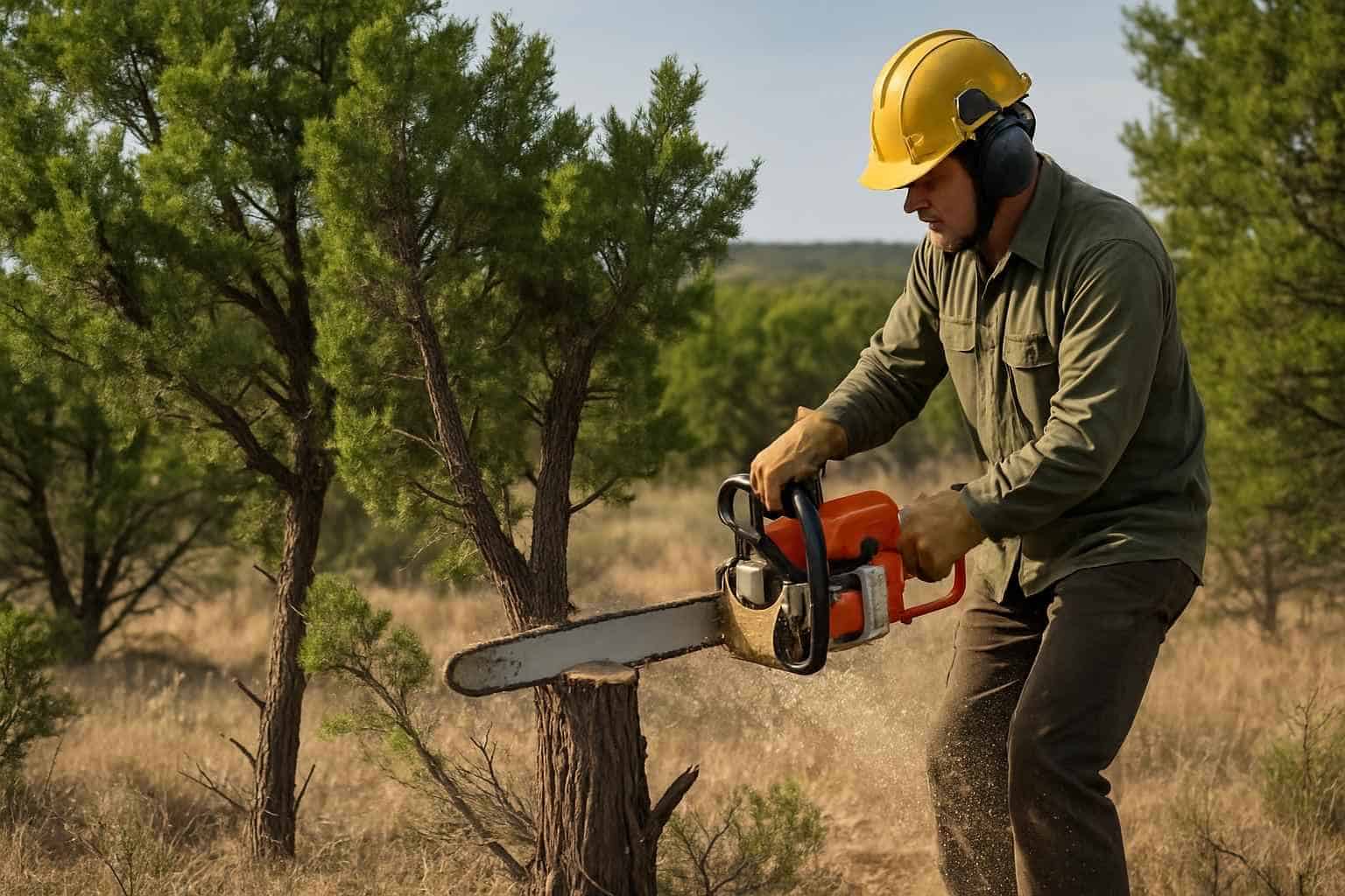 Cedar Thinning in Johnson City Texas