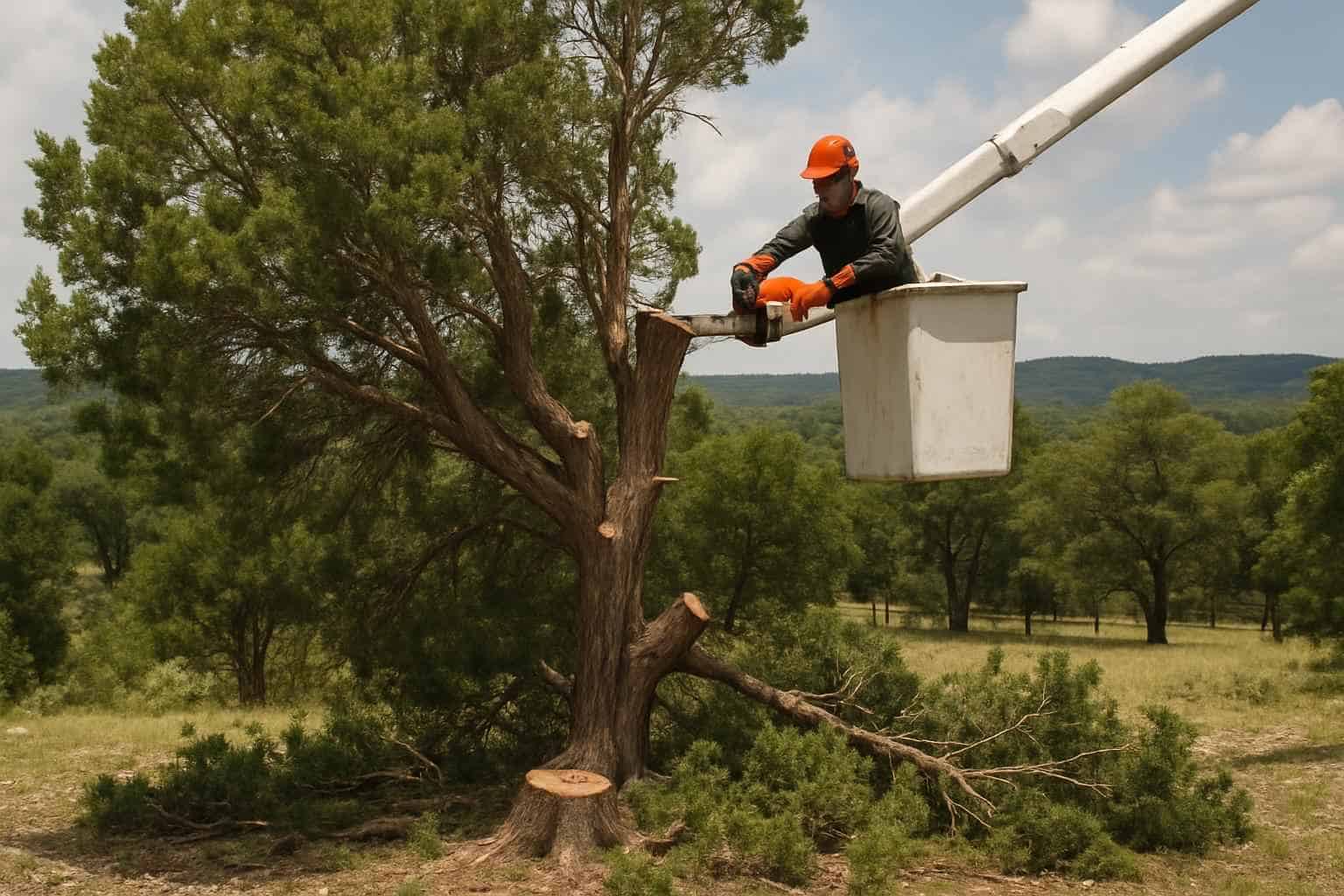 Cedar Tree Removal in Sisterdale Texas