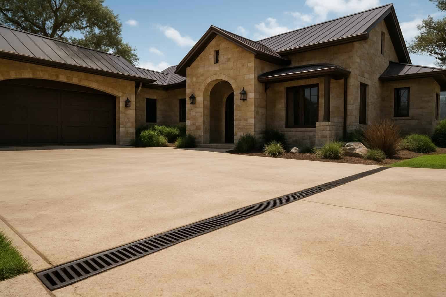 Channel Drains for Driveways in Mountain Home Texas