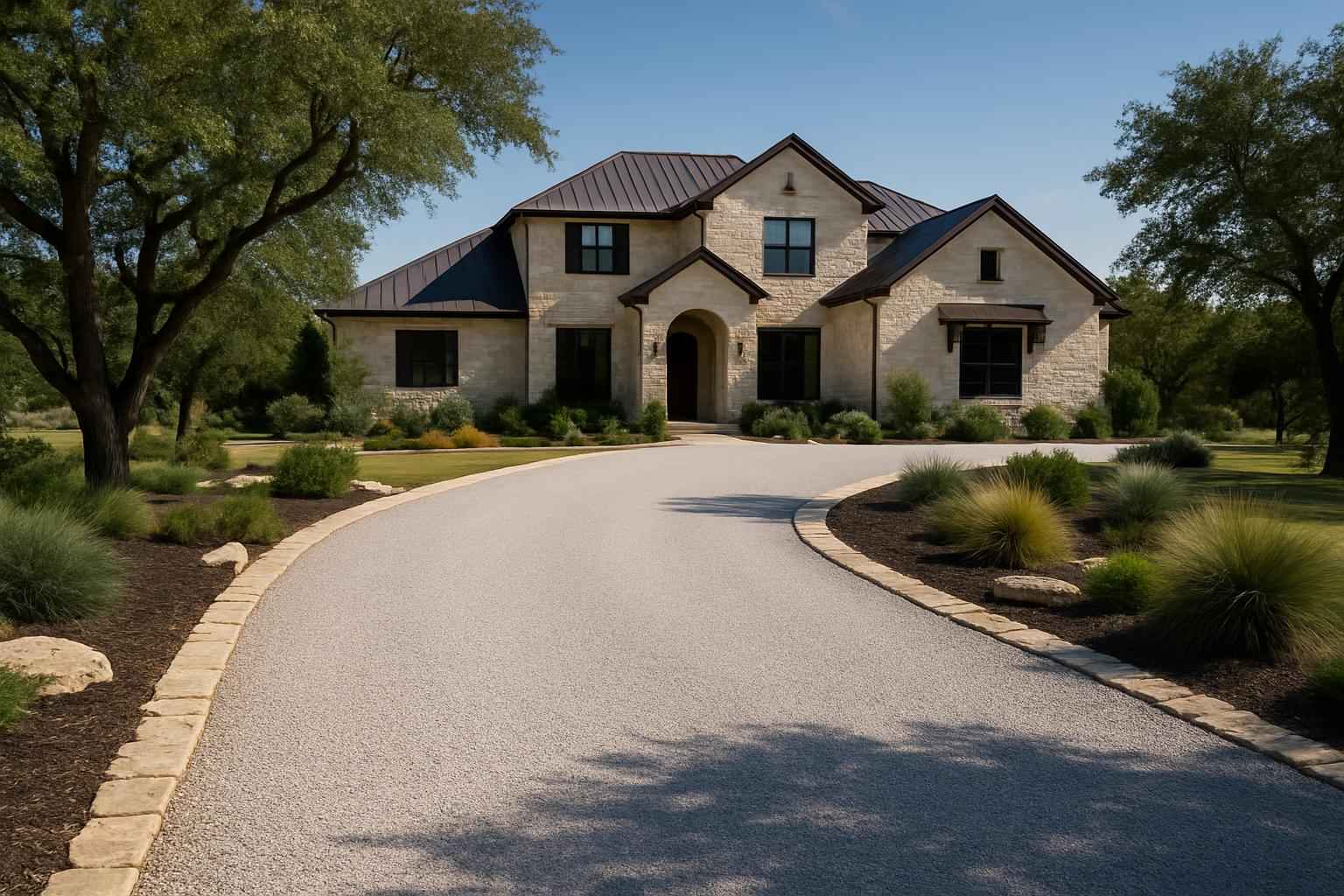 Chip Seal Driveway in Blanco Texas