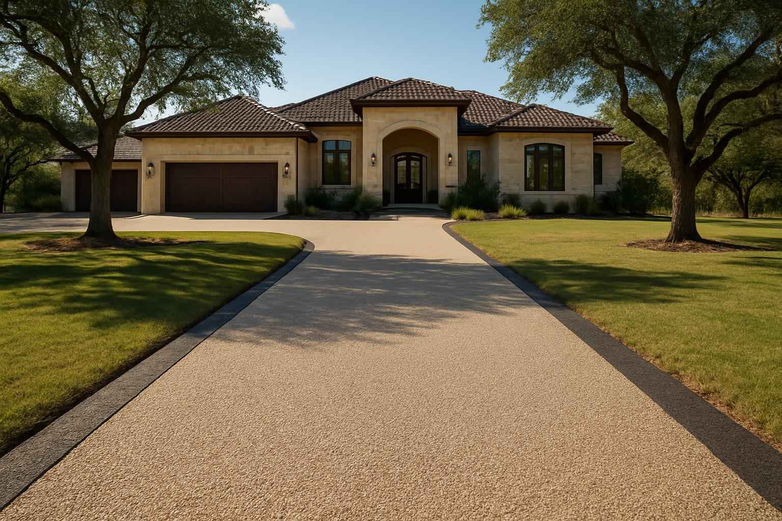 Chip Seal Driveway in Center Point Texas