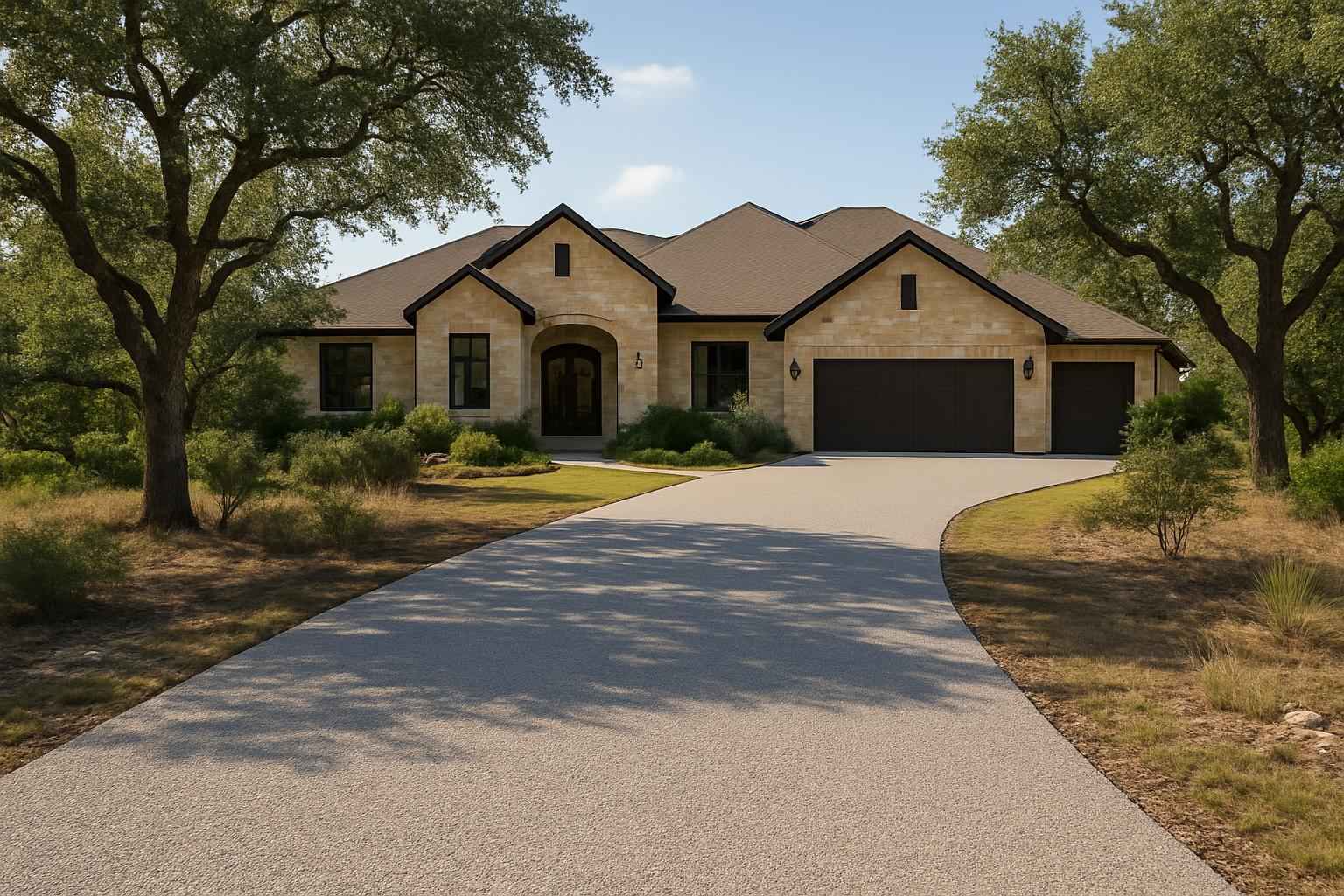 Chip Seal Driveway in Ingram Texas