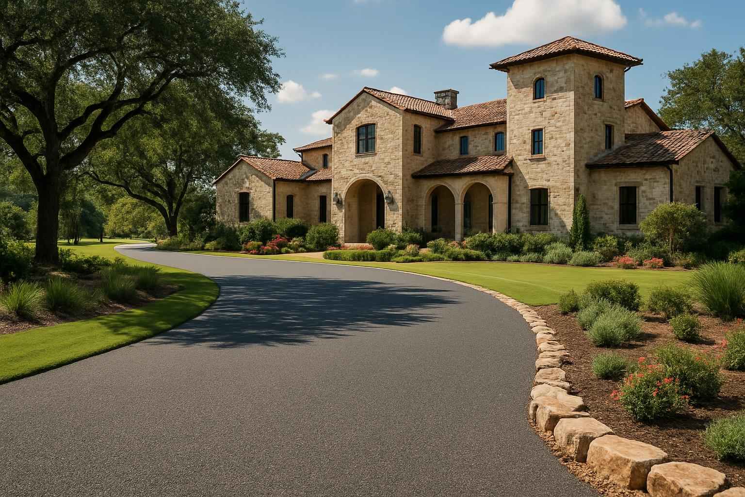 Chip Seal Driveway in Sisterdale Texas