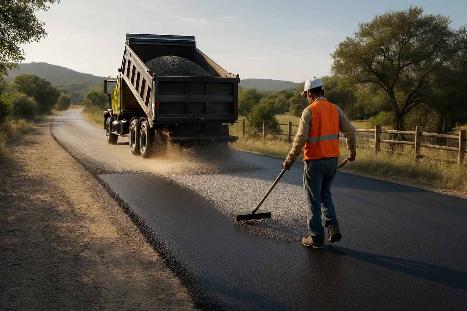 Chip Seal Over Road Base in Camp Verde Texas