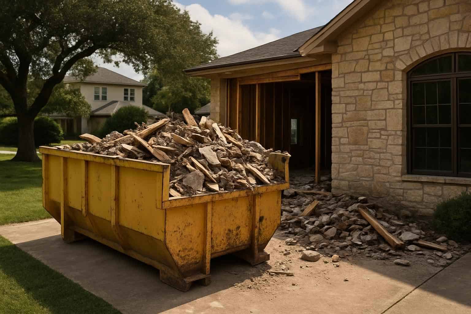 Construction Debris Removal in Ingram Texas
