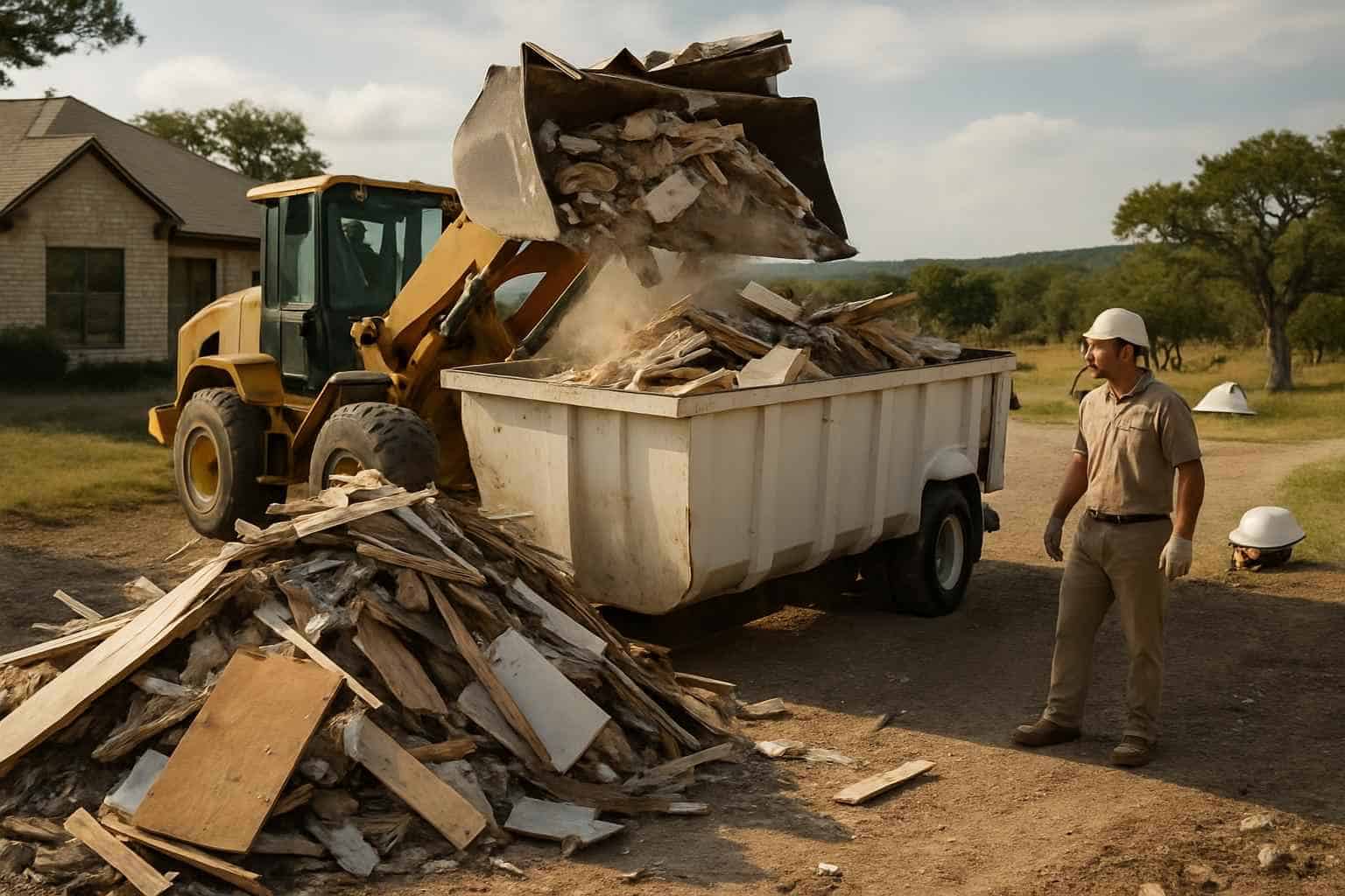 Construction Debris Removal in Kendalia Texas