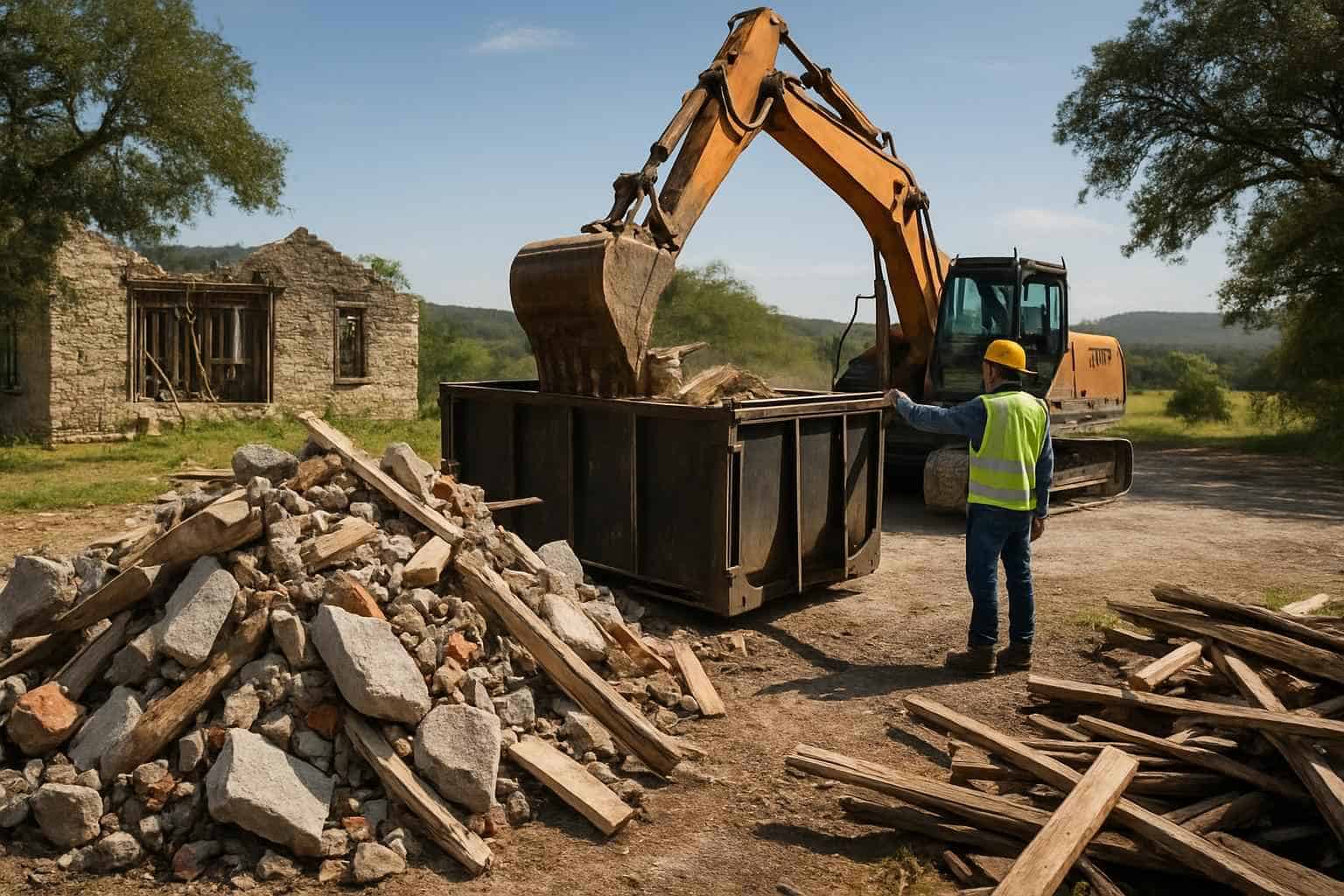 Construction Debris Removal in Sisterdale Texas