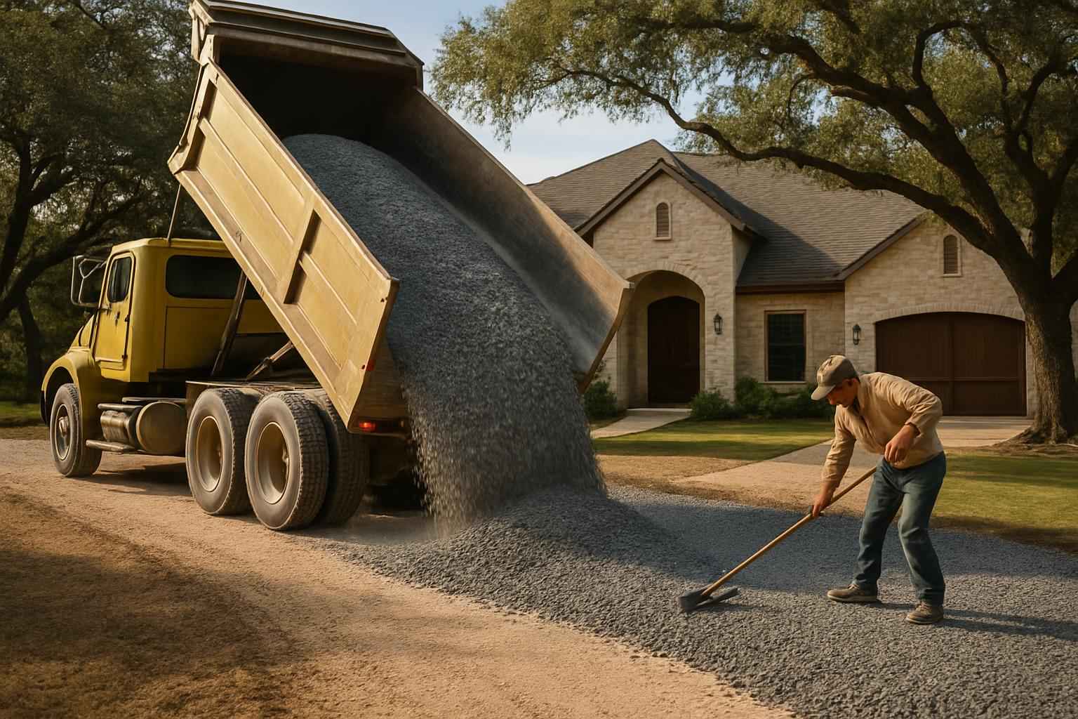 Crushed Rock Spreading in Camp Verde Texas
