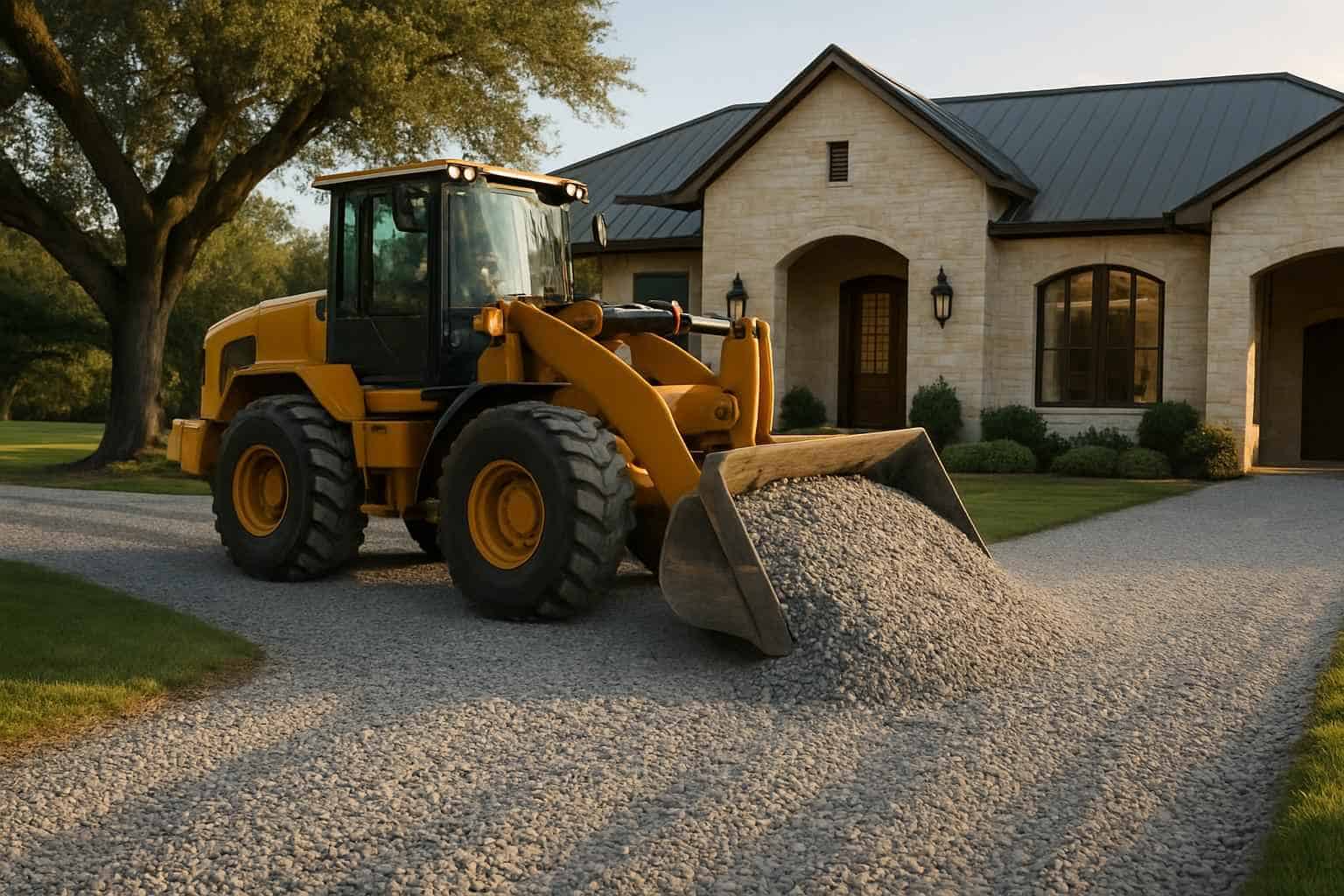 Crushed Rock Spreading in Johnson City Texas