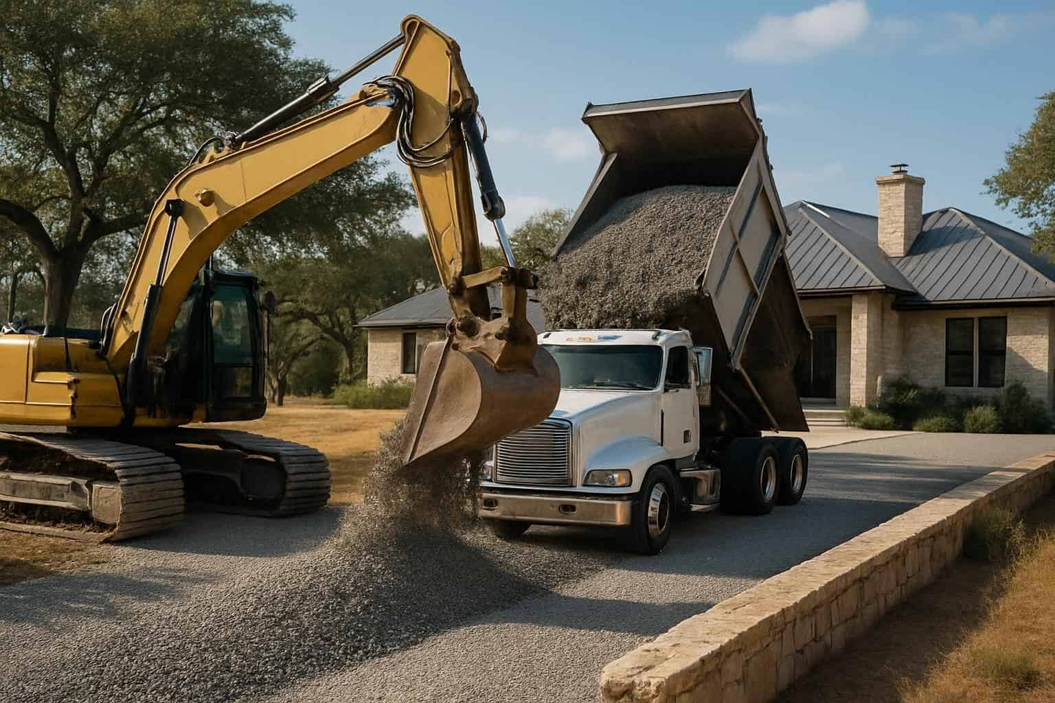 Crushed Rock Spreading in Kendalia Texas