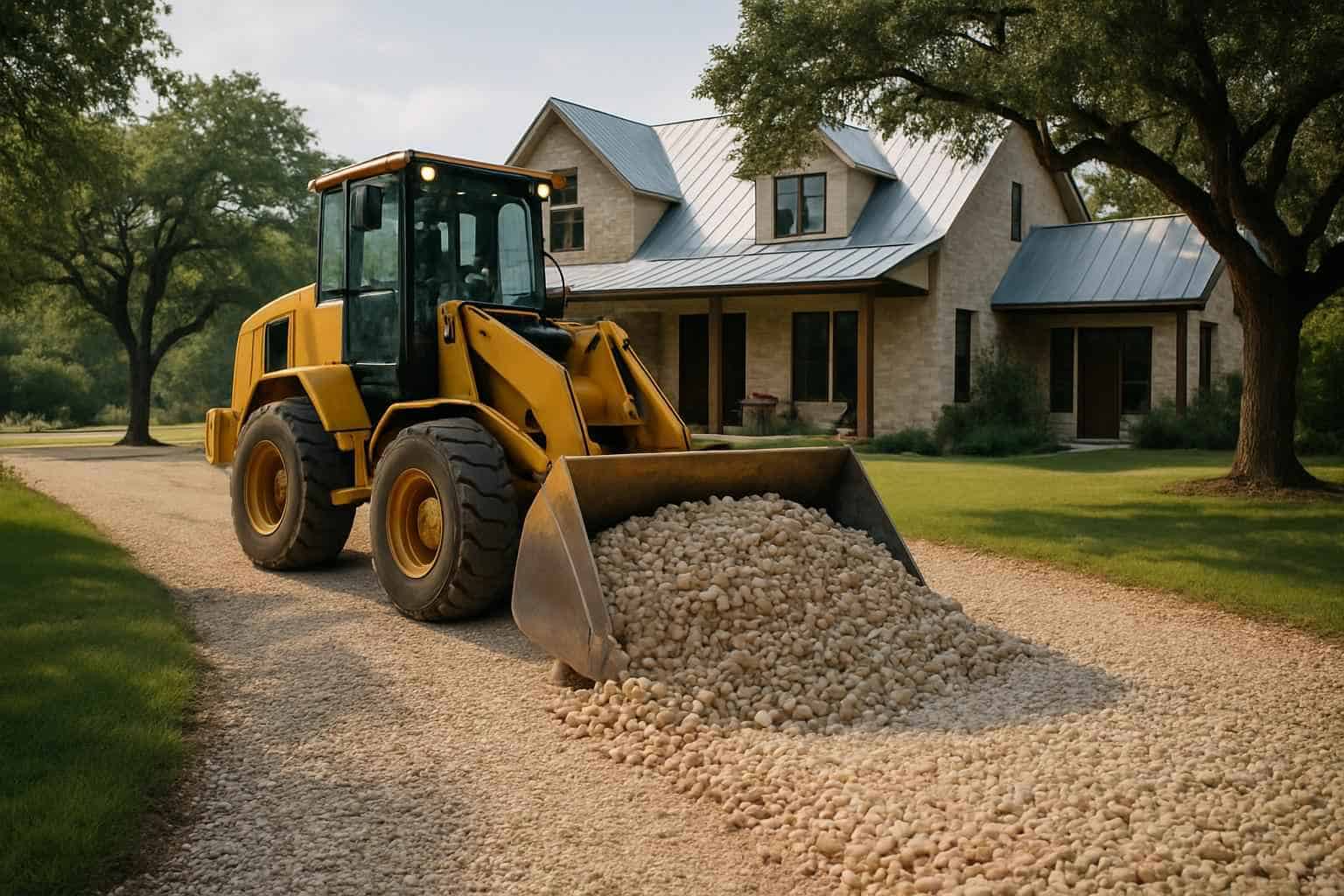 Crushed Rock Spreading in Sisterdale Texas