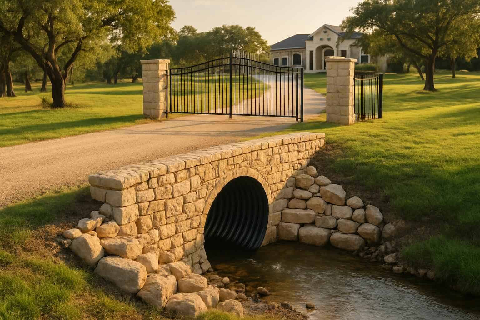 Culvert Install at Entrance in Kendalia Texas