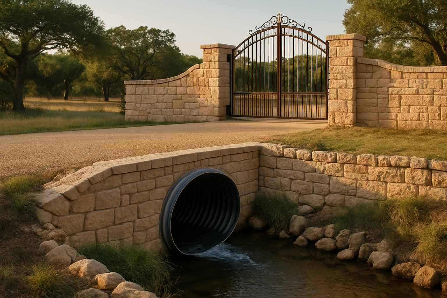 Culvert Install at Entrance in Mountain Home Texas