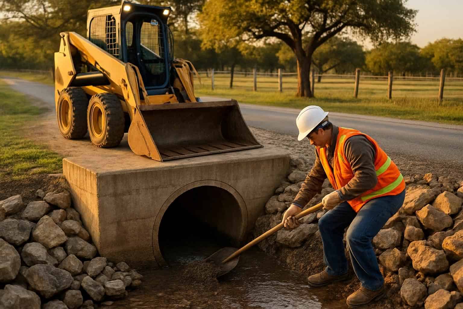 Culvert Maintenance in Blanco Texas