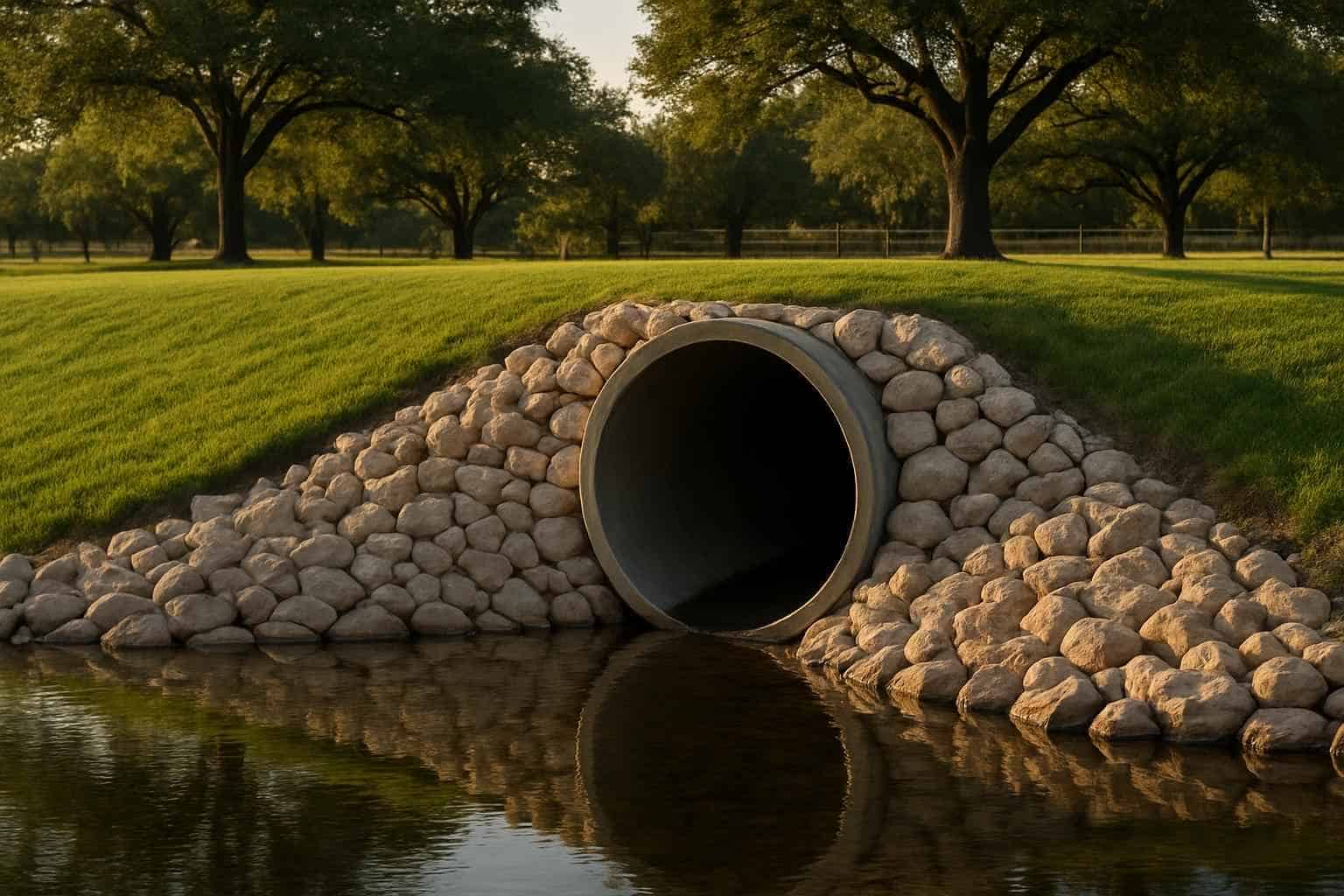 Culvert Riprap Protection in Johnson City Texas