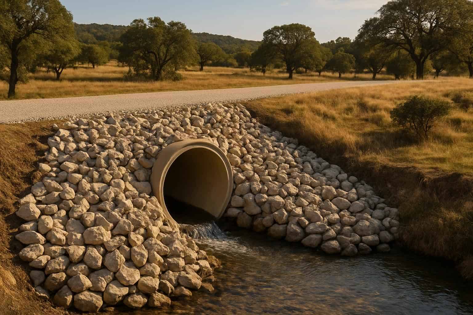 Culvert Riprap Protection in Mountain Home Texas