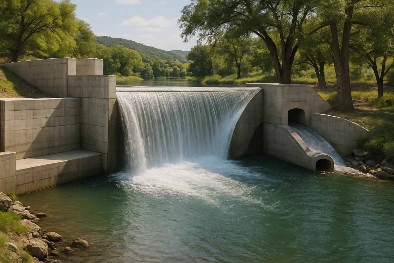 Dam and Spillway Build in Ingram Texas