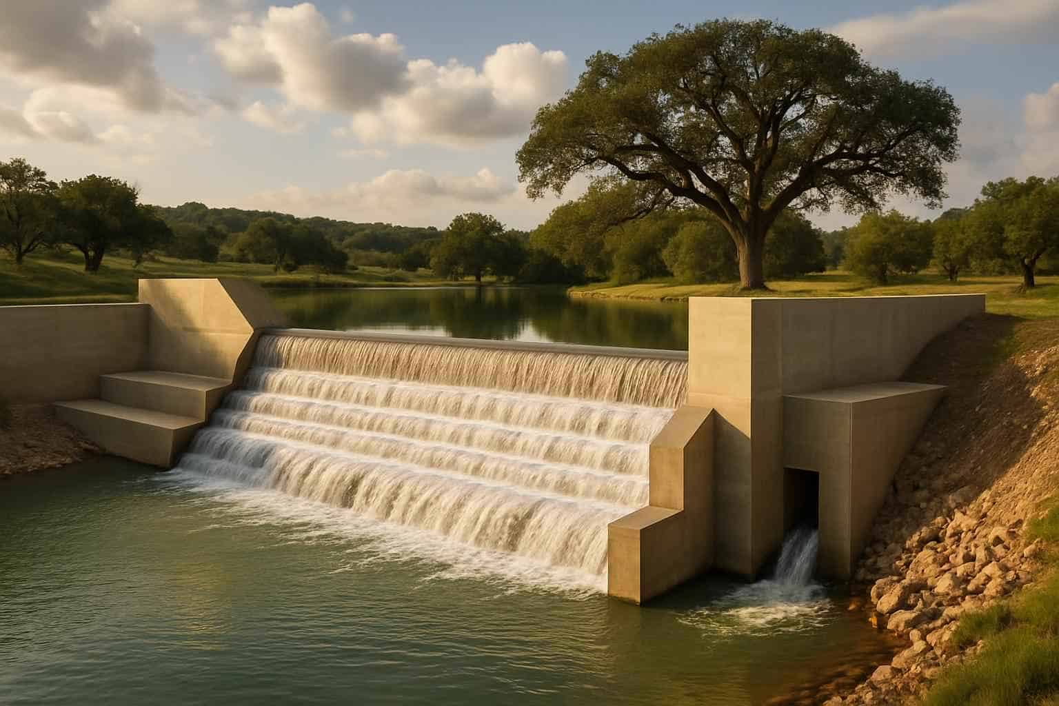 Dam and Spillway Build in Kendalia Texas