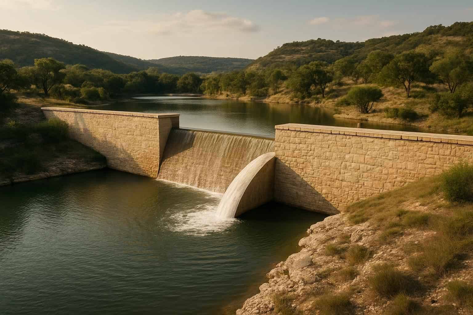 Dam and Spillway Build in Mountain Home Texas