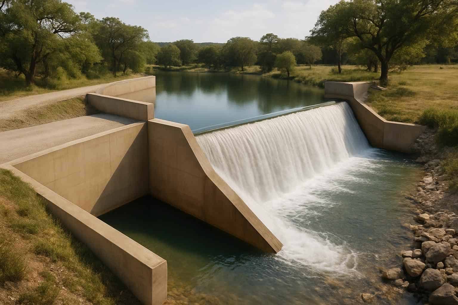 Dam and Spillway Build in Sisterdale Texas