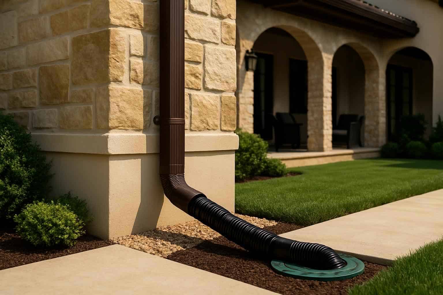 Downspout Drainage Tie Ins in Camp Verde Texas