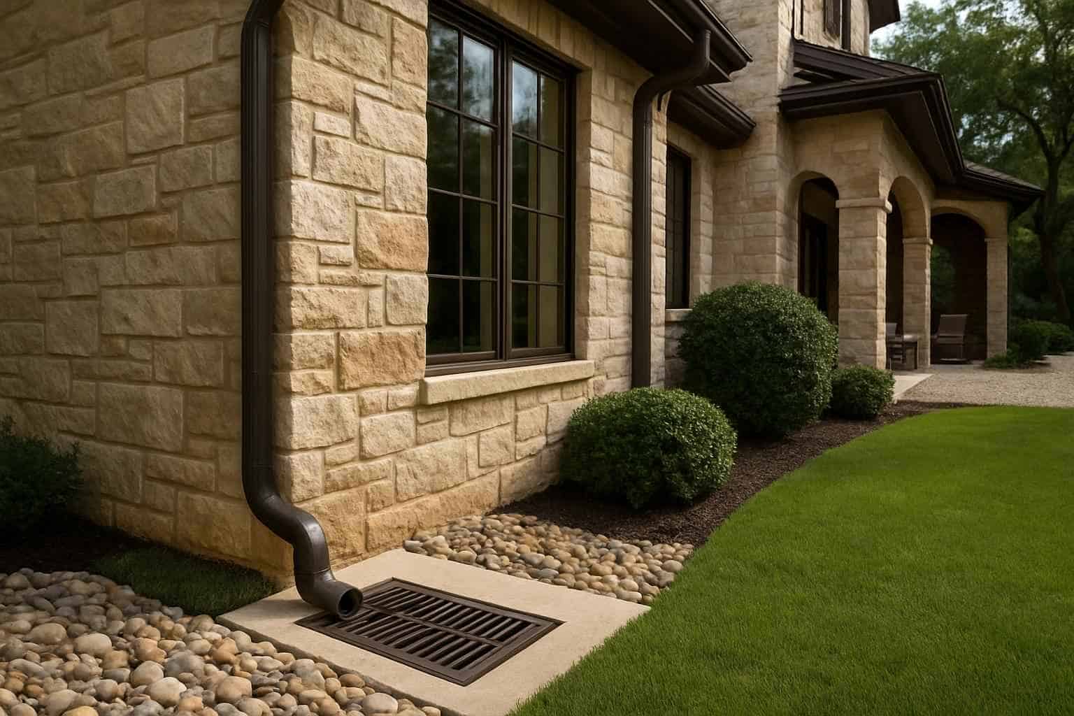 Downspout Drainage Tie Ins in Ingram Texas