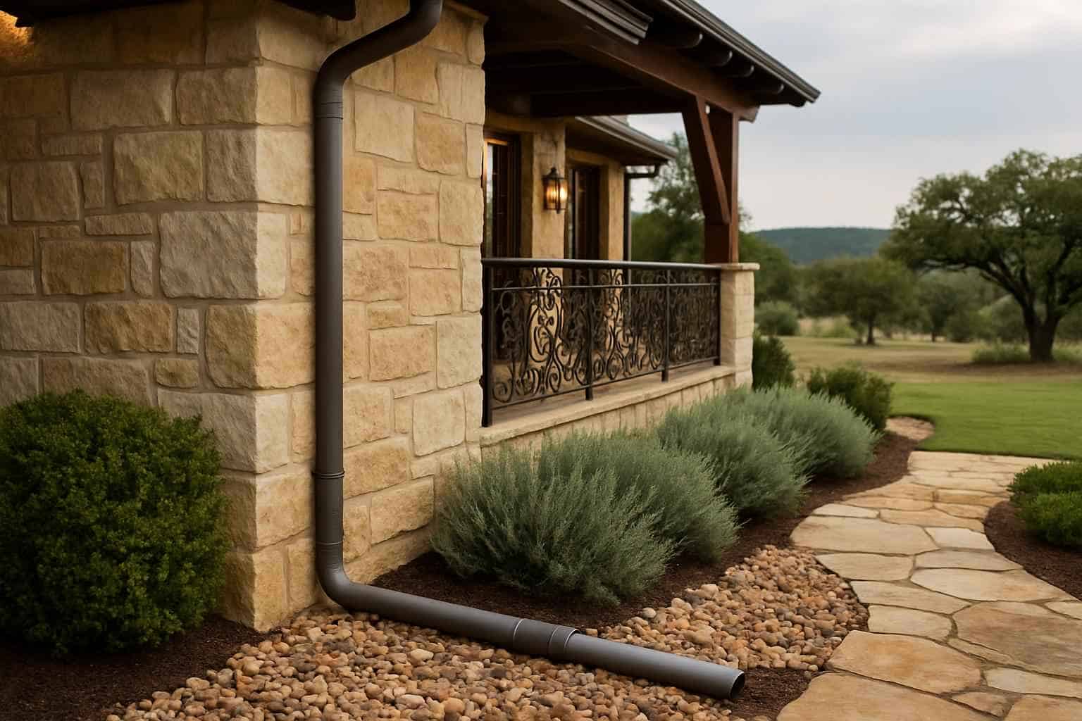 Downspout Drainage Tie Ins in Mountain Home Texas