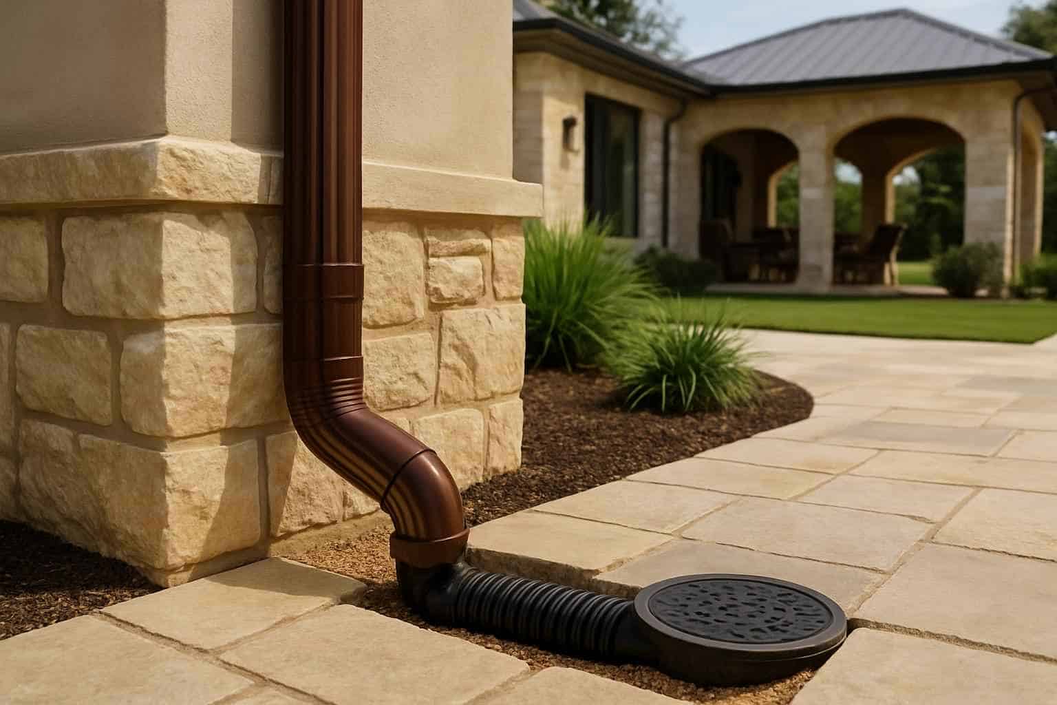 Downspout Drainage Tie Ins in Sisterdale Texas
