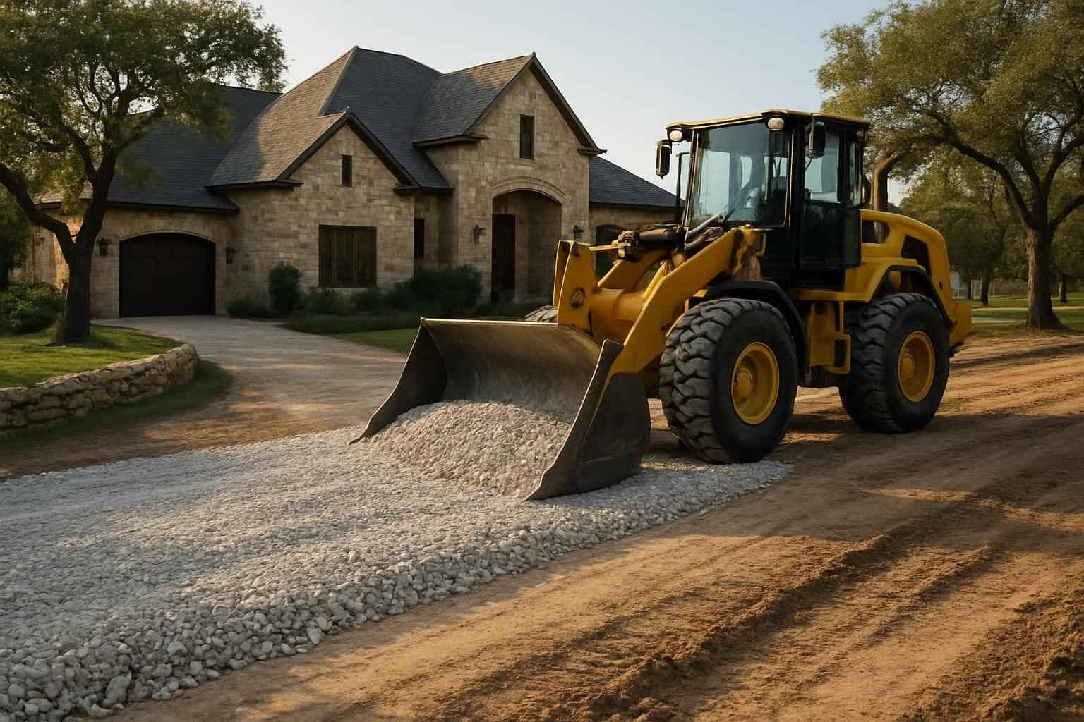 Driveway Base Prep in Kendalia Texas