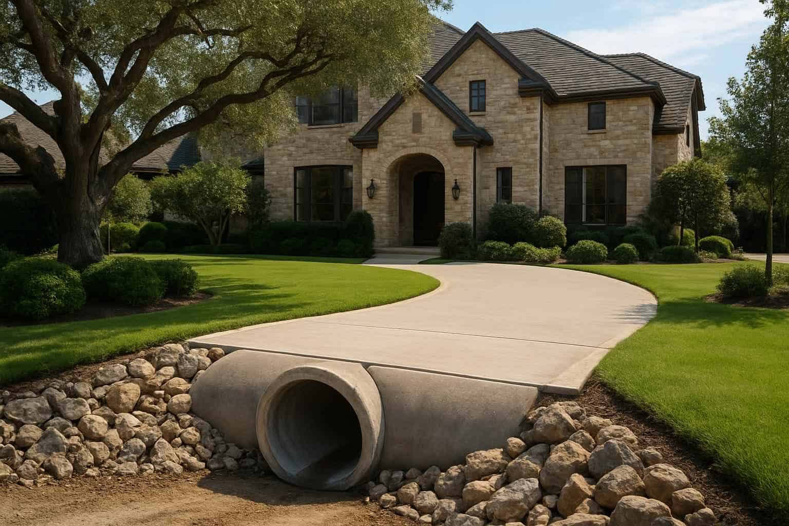 Driveway Culvert Replacement in Johnson City Texas