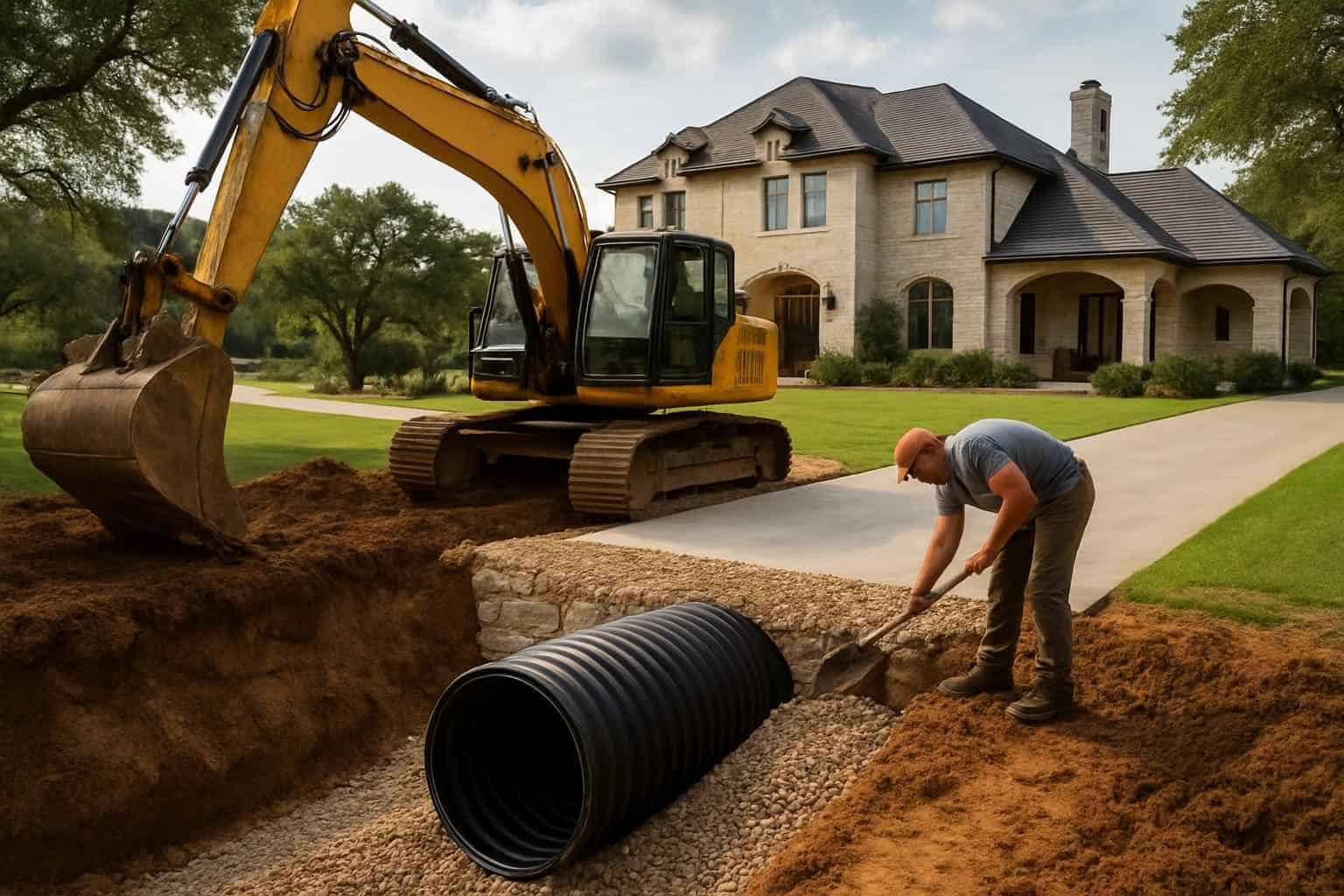 Driveway Culvert Replacement in Sisterdale Texas