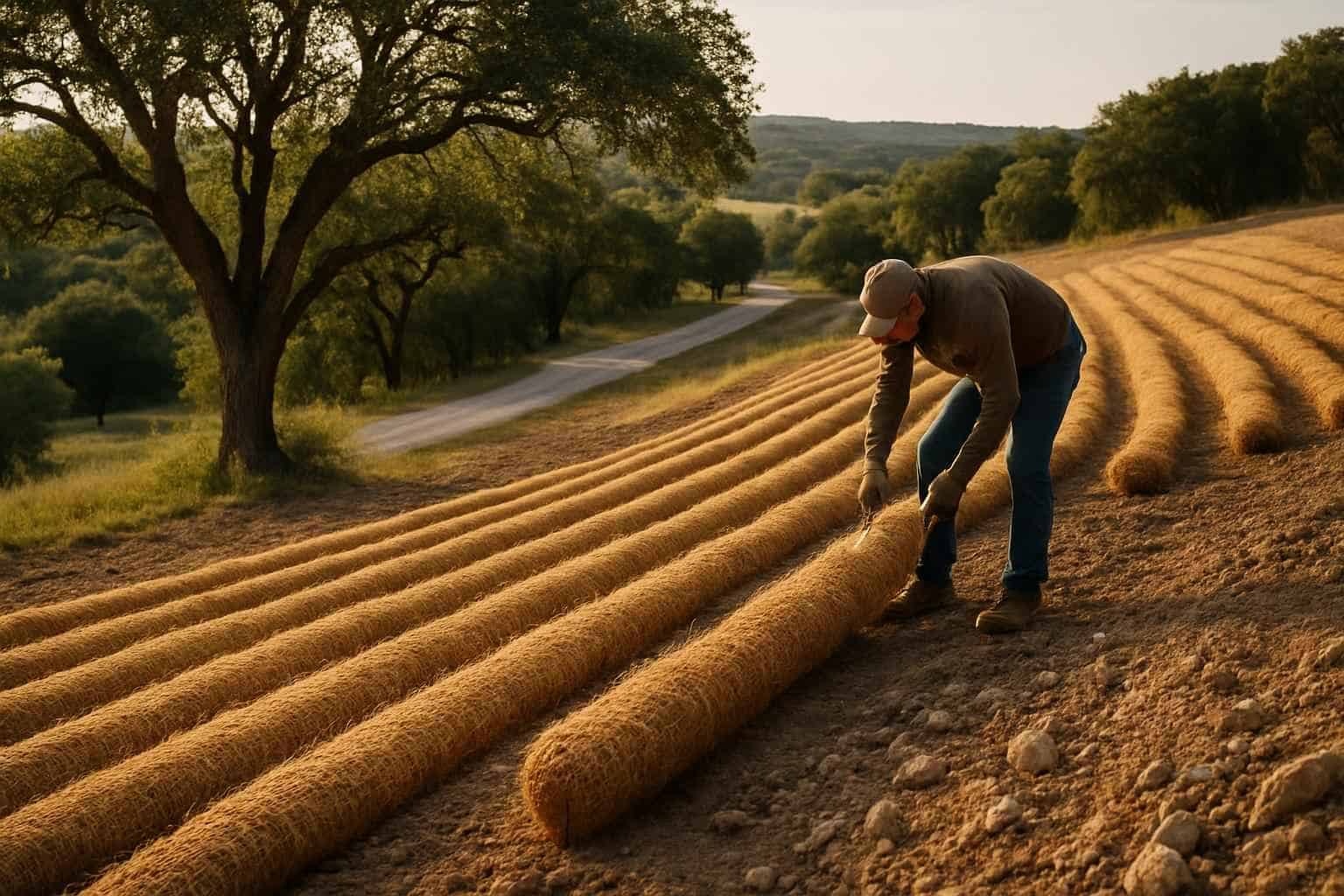 Erosion Control Prep in Sisterdale Texas