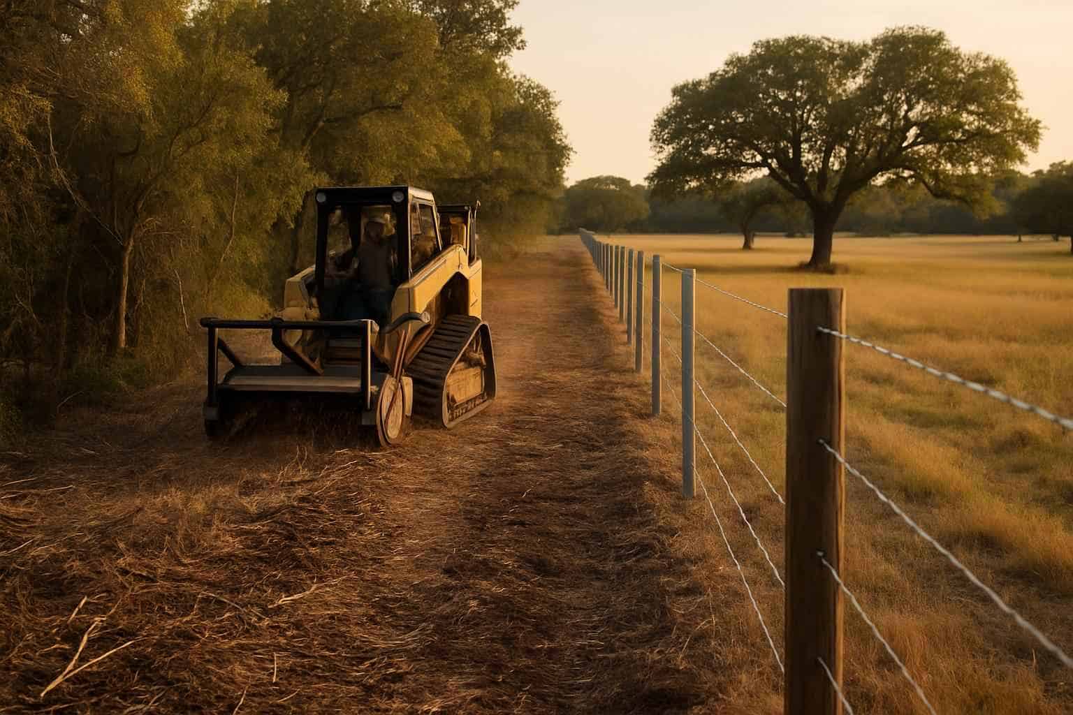 Fence Line Clearing in Ingram Texas