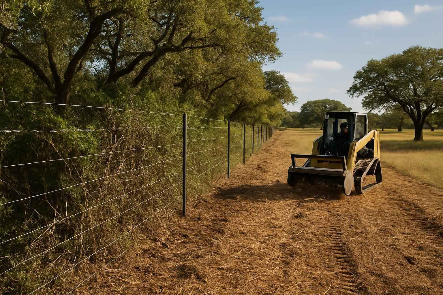 Fence Line Underbrush in Mountain Home Texas