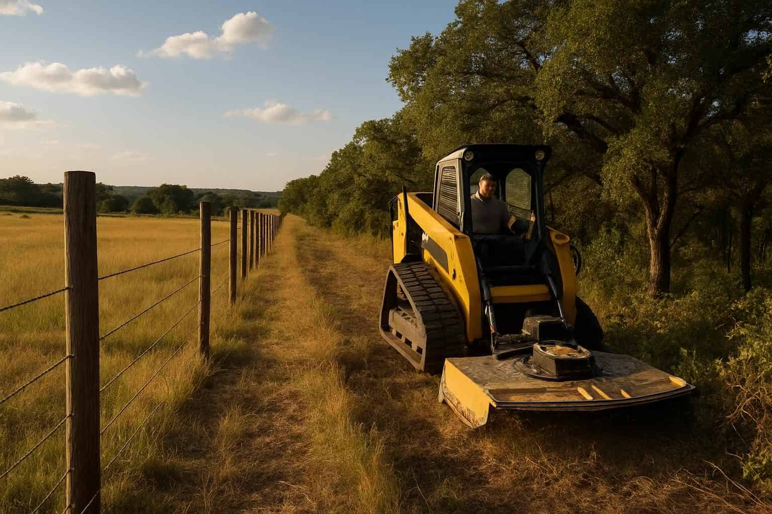 Fence Row Maintenance in Blanco Texas