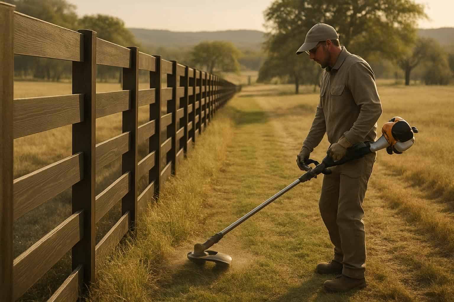 Fence Row Maintenance in Johnson City Texas