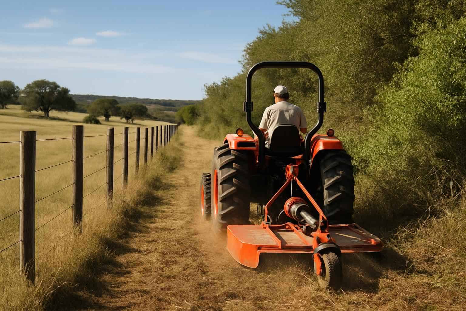 Fence Row Maintenance in Sisterdale Texas