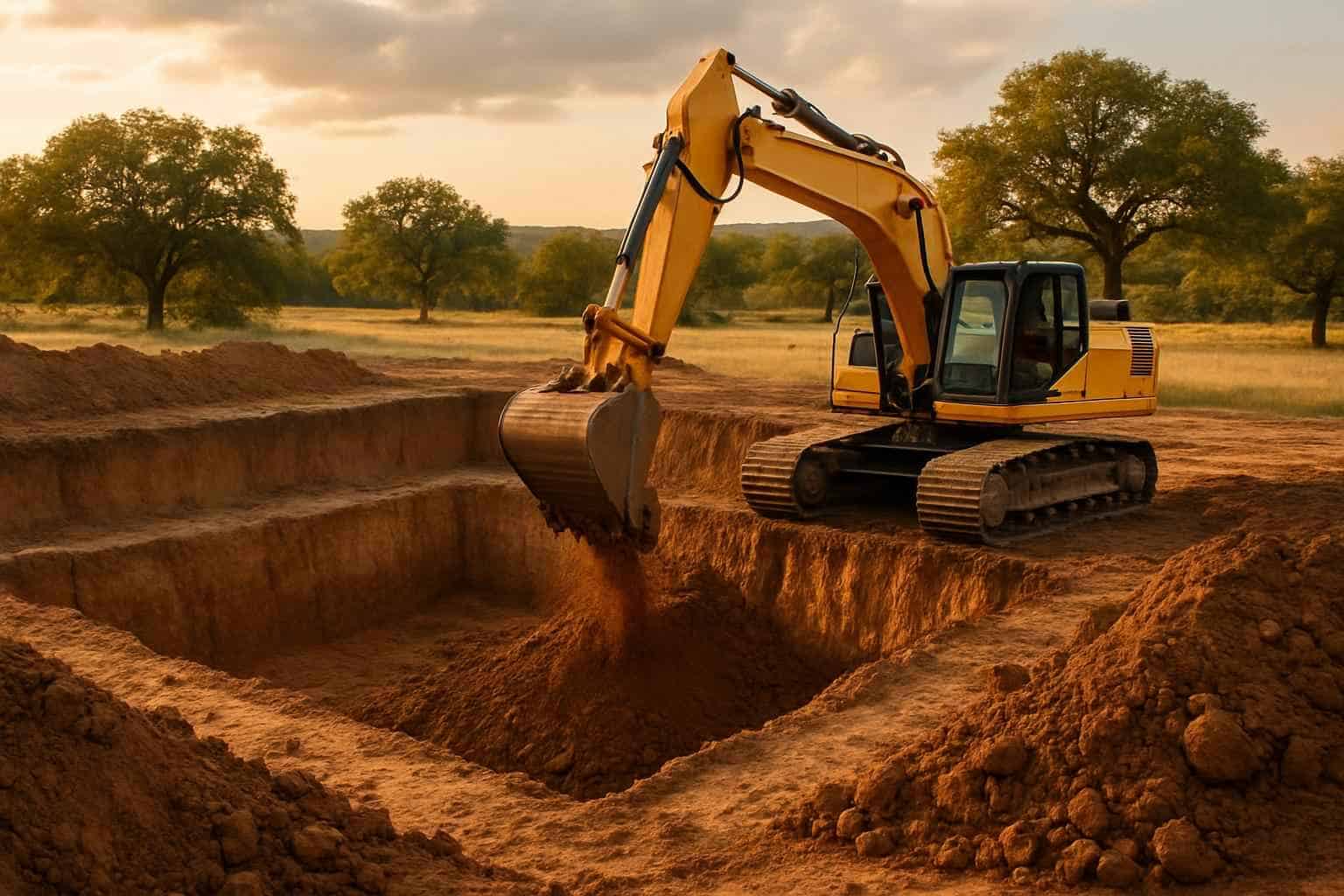 Foundation Excavation in Blanco Texas