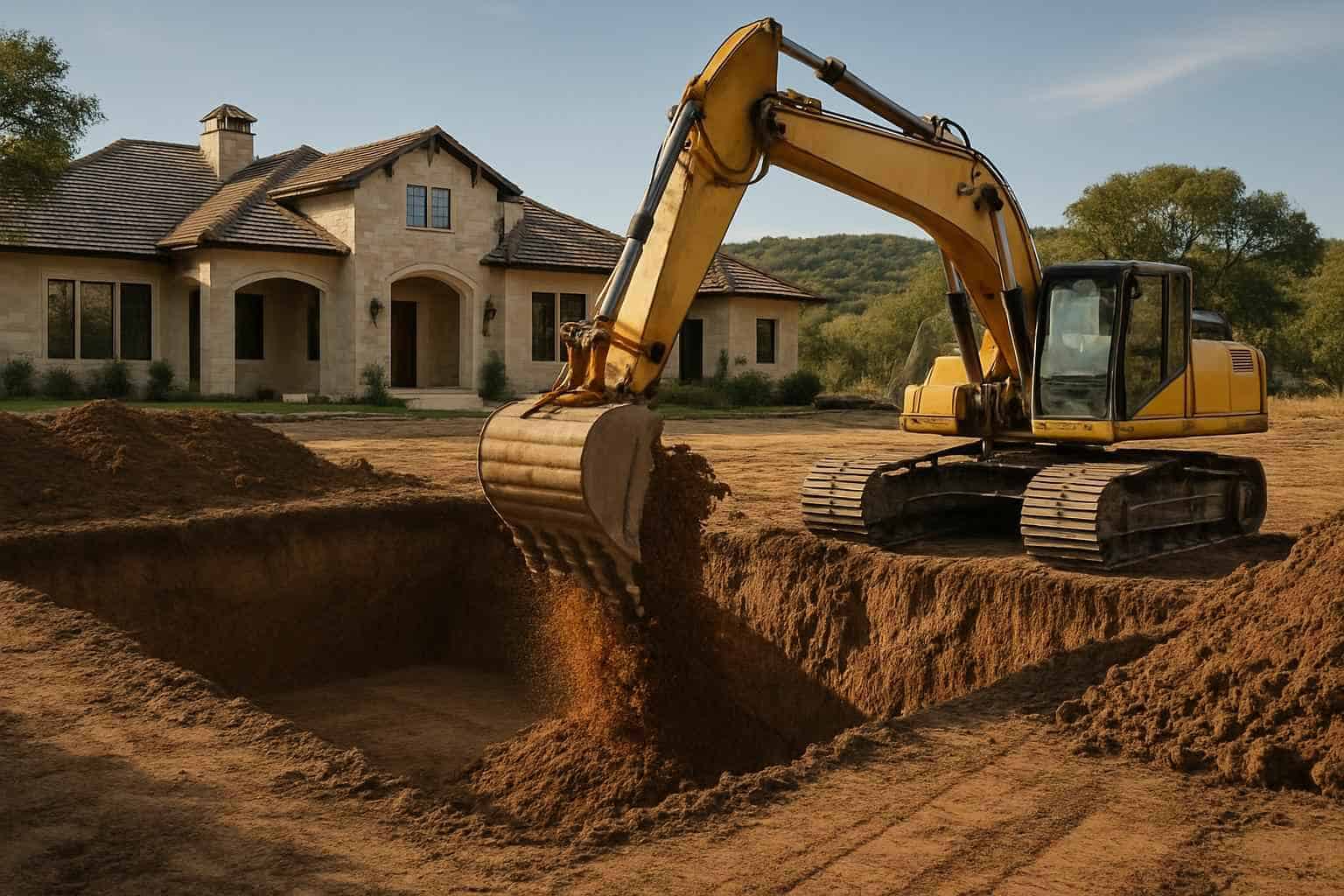 Foundation Excavation in Hunt Texas