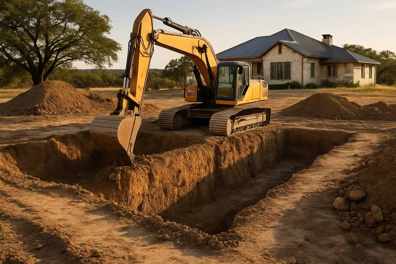 Foundation Excavation in Kendalia Texas