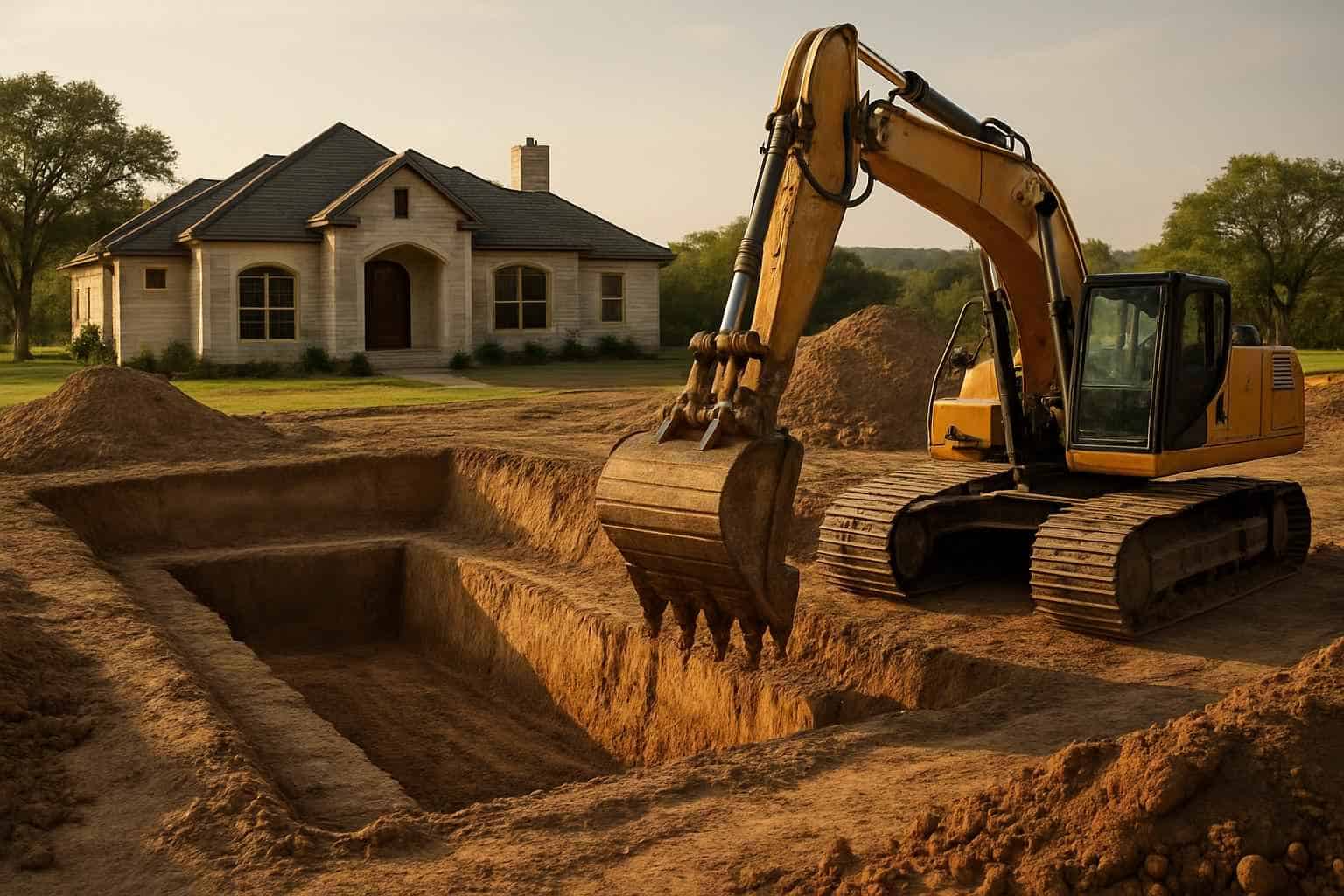 Foundation Excavation in Sisterdale Texas