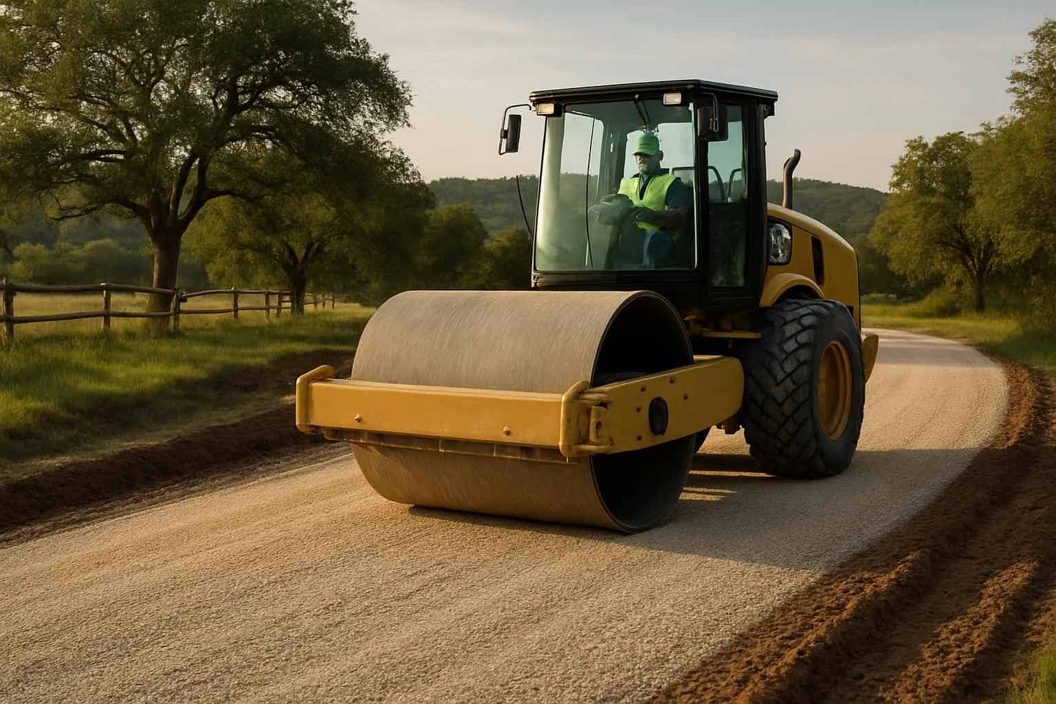Gravel Road Building in Ingram Texas