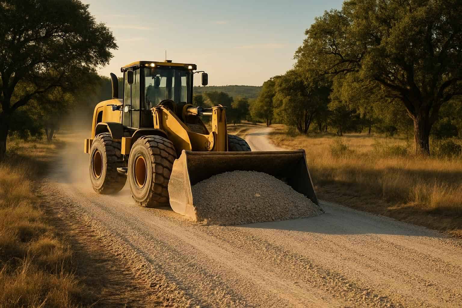 Gravel Road Building in Kendalia Texas